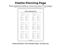 ColorNook Palette Planning Page