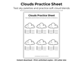 ColorNook Clouds Practice Sheet