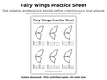 ColorNook Fairy Wings Practice Sheet