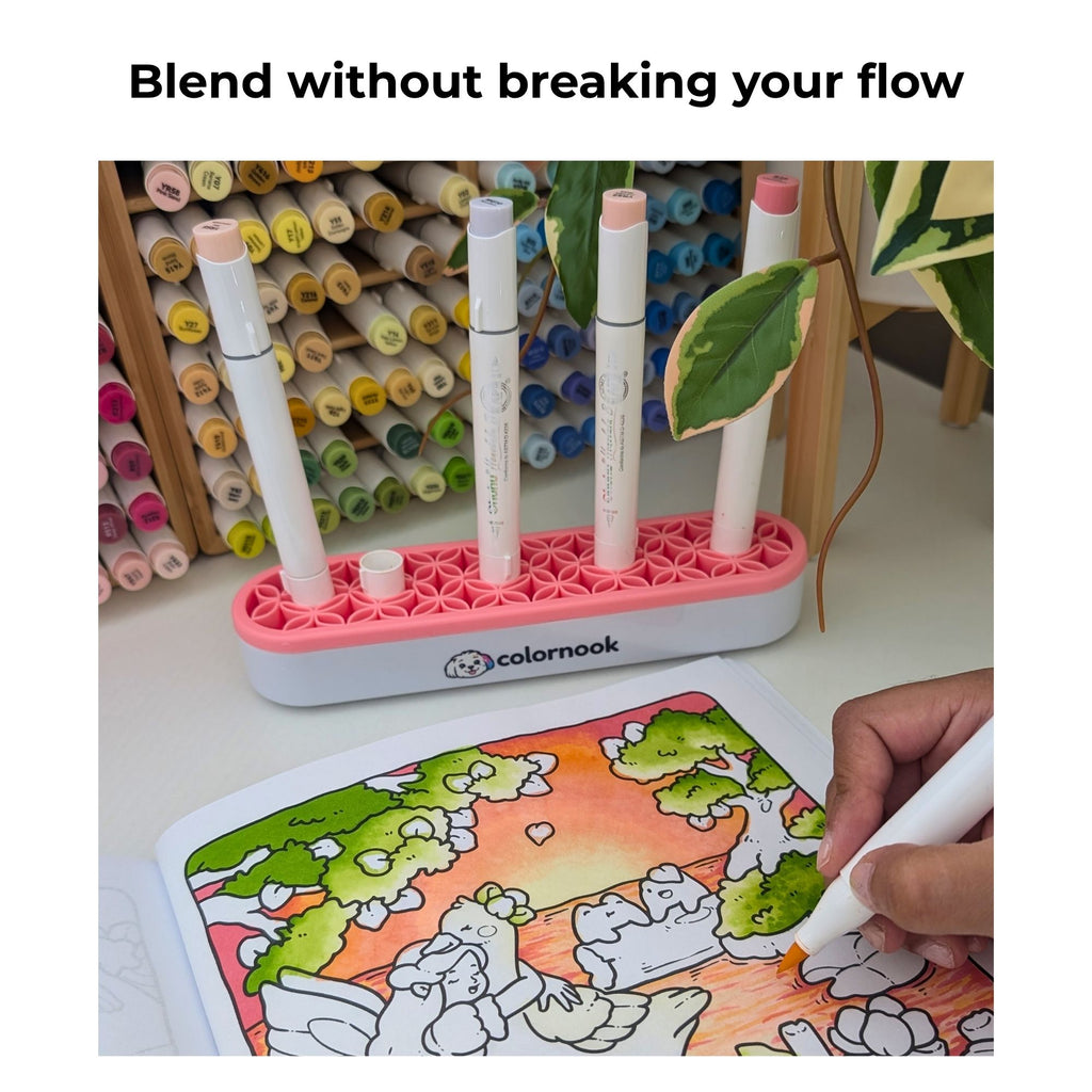 Blending Buddy Alcohol Marker Holder | Holds 8 Markers for Faster Coloring Sessions