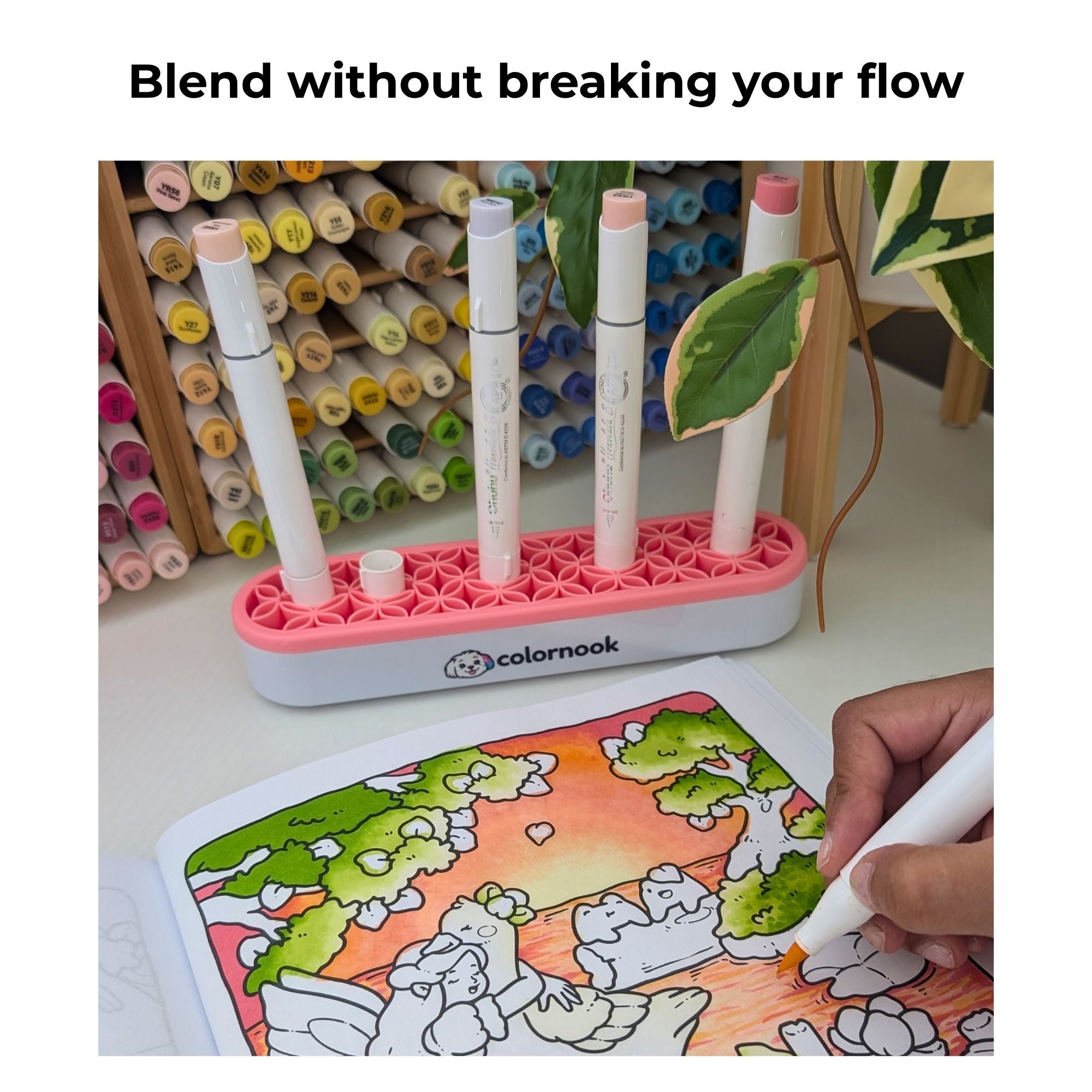 Blending Buddy Alcohol Marker Holder | Holds 8 Markers for Faster Coloring Sessions