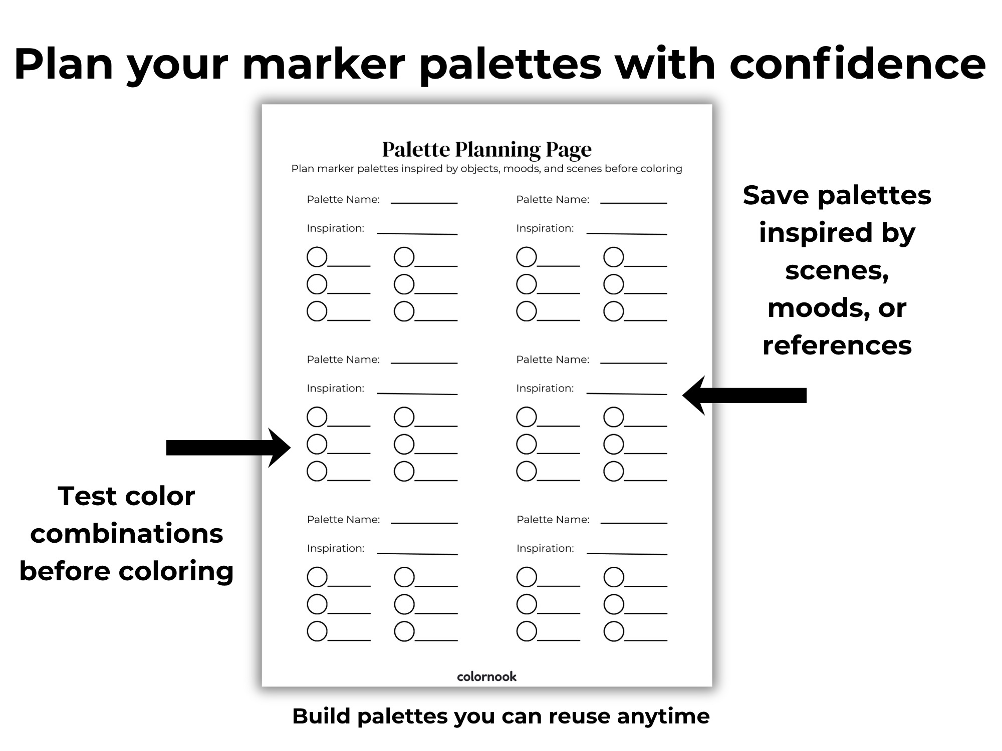 ColorNook Palette Planning Page