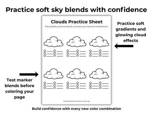 ColorNook Clouds Practice Sheet
