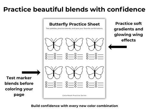 ColorNook Butterfly Practice Sheet