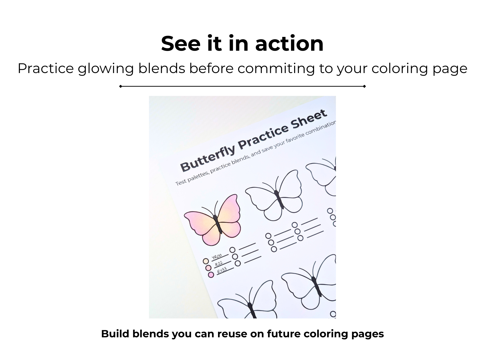 ColorNook Butterfly Practice Sheet