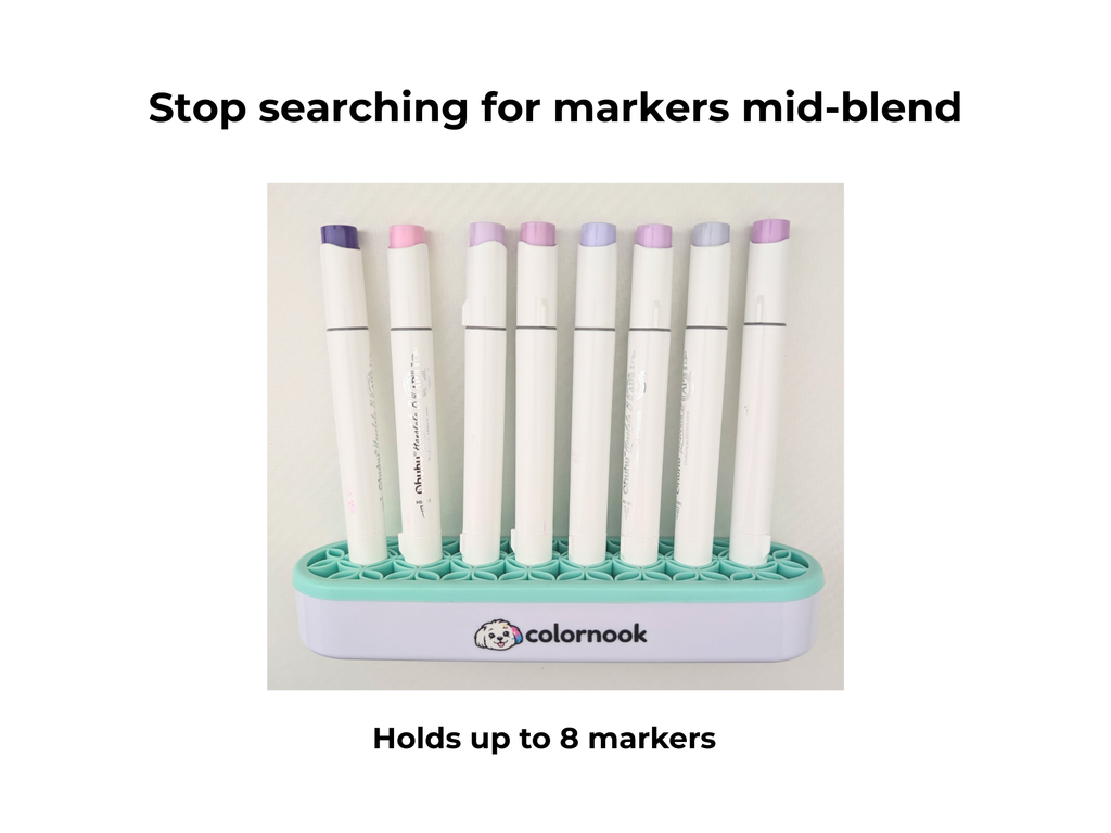Blending Buddy Alcohol Marker Holder | Holds 8 Markers for Faster Coloring Sessions