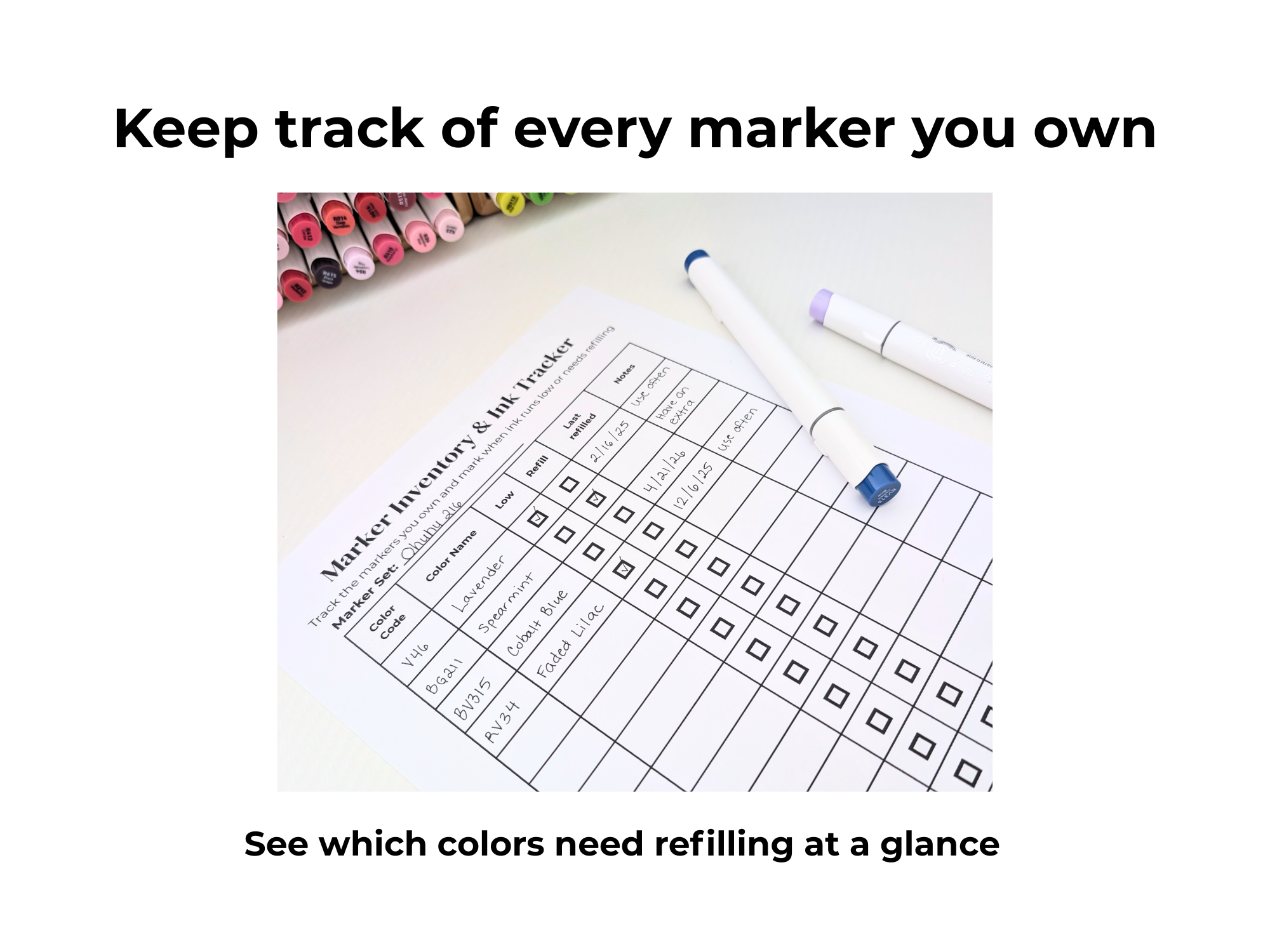 ColorNook Marker Inventory & Ink Tracker