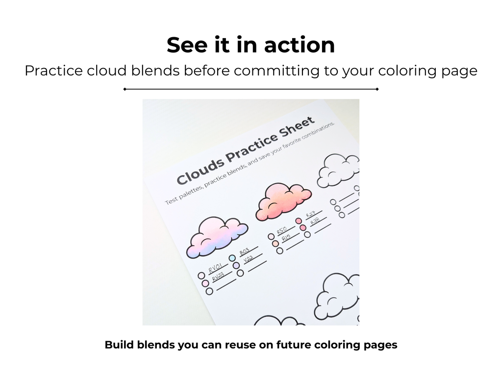 ColorNook Clouds Practice Sheet