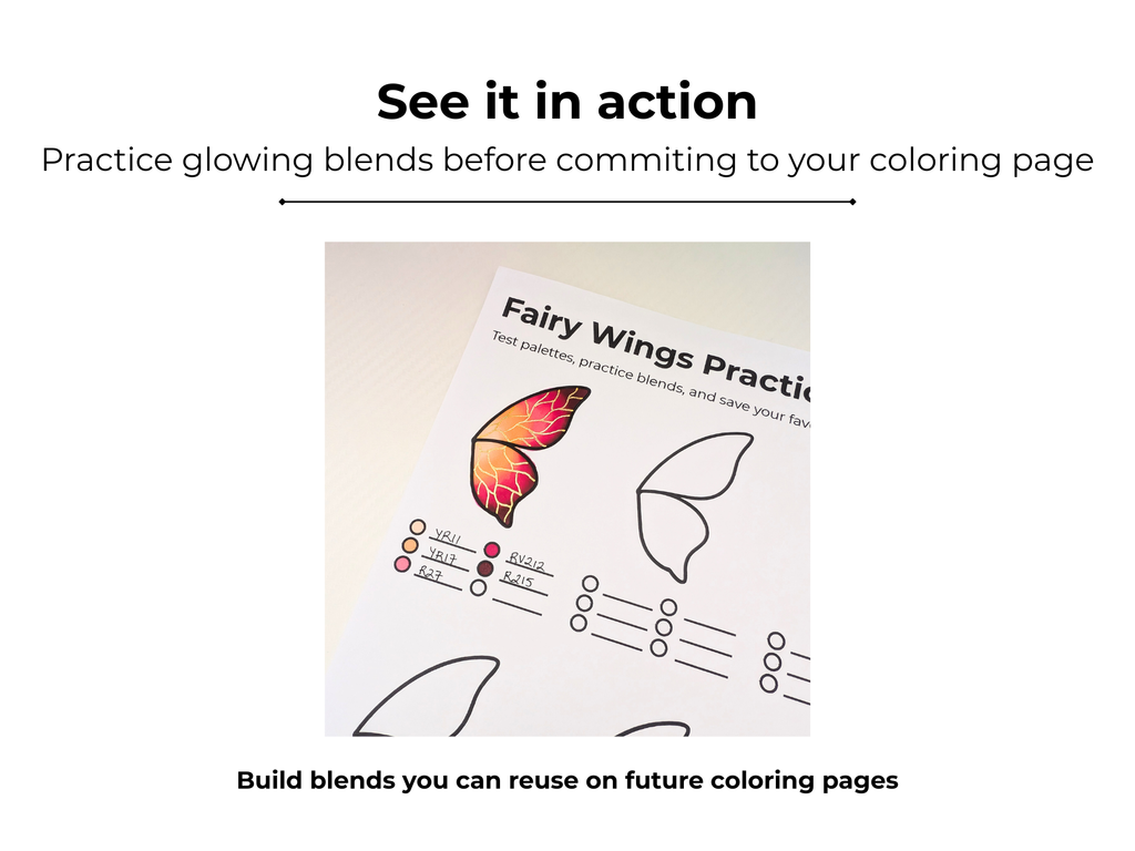 ColorNook Fairy Wings Practice Sheet