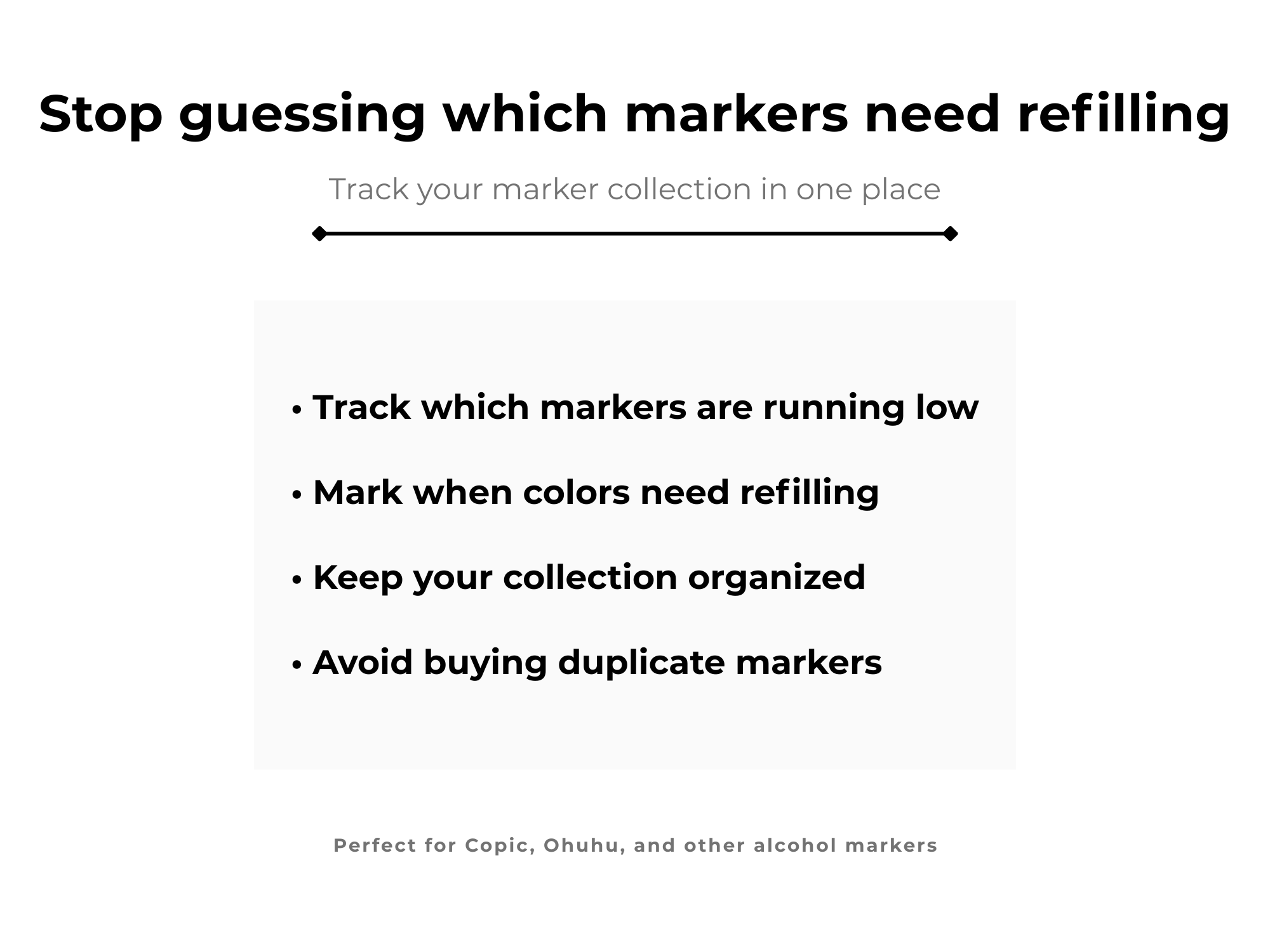 ColorNook Marker Inventory & Ink Tracker
