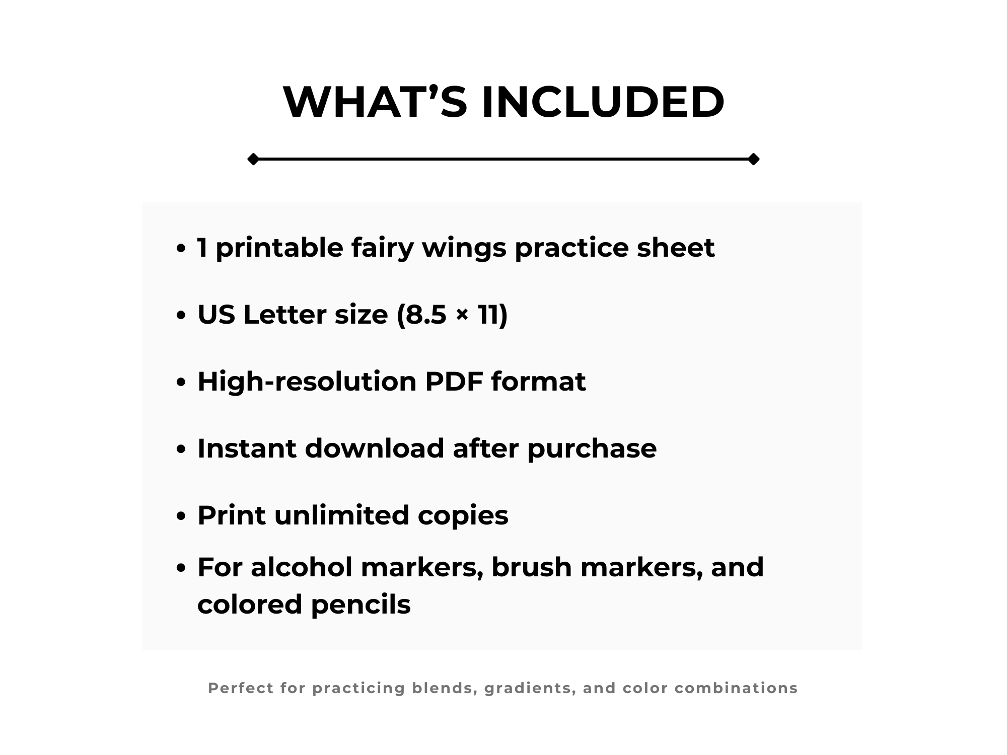 ColorNook Fairy Wings Practice Sheet