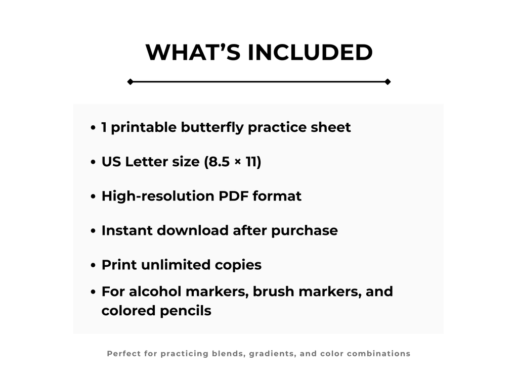 ColorNook Butterfly Practice Sheet