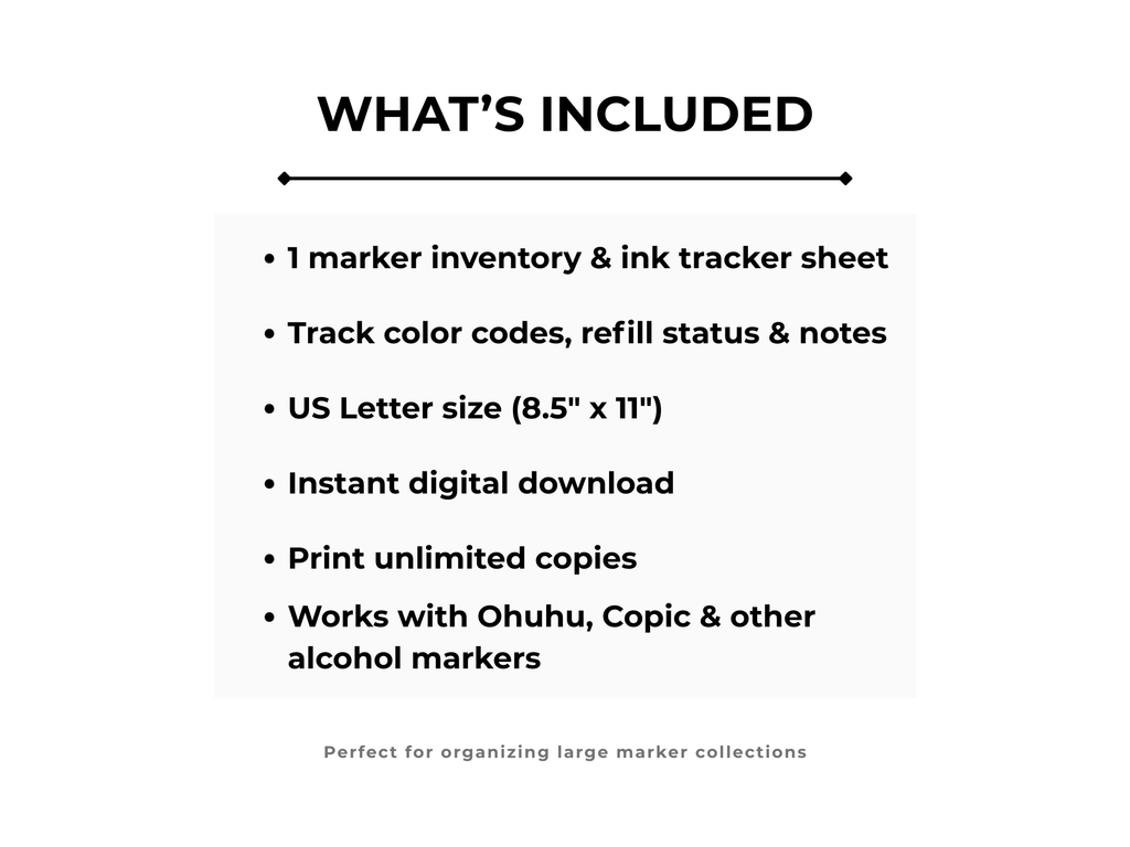 ColorNook Marker Inventory & Ink Tracker