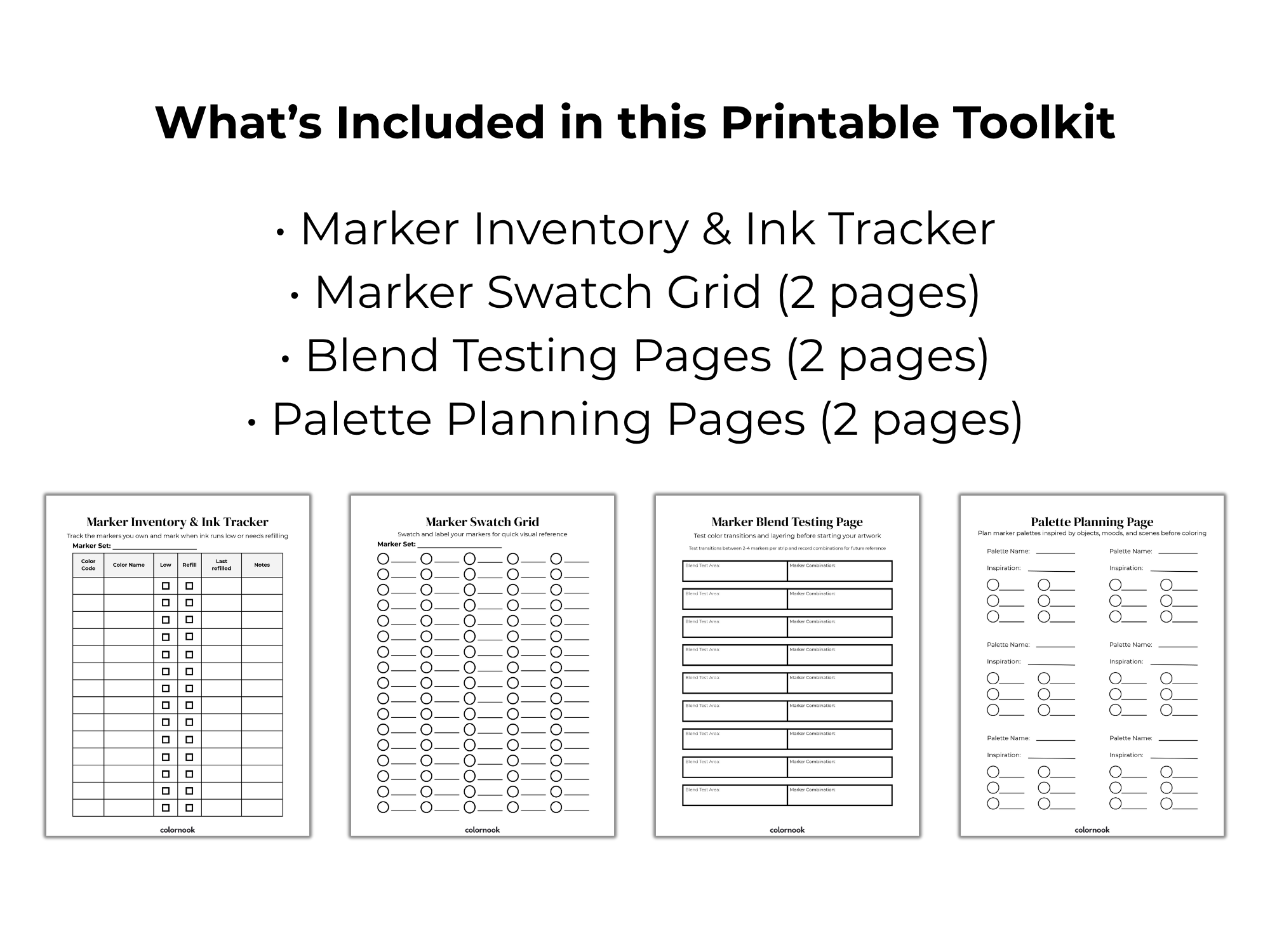 ColorNook Marker Workflow Bundle